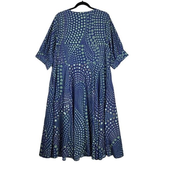 Wayward Fancies by eShakti Midi Dress Starburst Faux Wrap 16/18 See Measurements - Picture 6 of 13